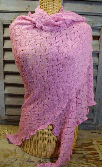 Invero Dreiecktuch Susi Azalea, reine Merinowolle